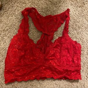Aerie Bralette red